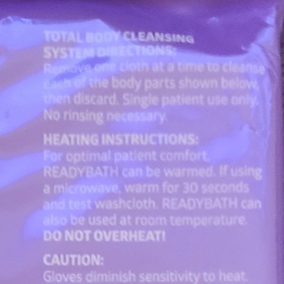 3 Pack Medline ReadyBath 8 Disposable Bathing Cloths For Personal Care! - Picture 6 of 9